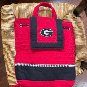UGA quilted backpack